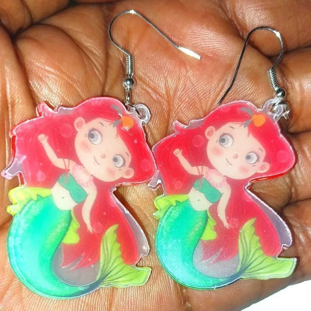 Super cute Mermaid earrings For Kids And Adults